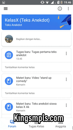 Cara Download File di Google Classroom