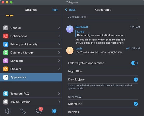 Fitur Telegram Plus Mod Apk
