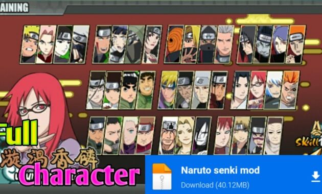 Naruto Senki Mod Apk Full Character Skill Cooldown Terbaru 2022